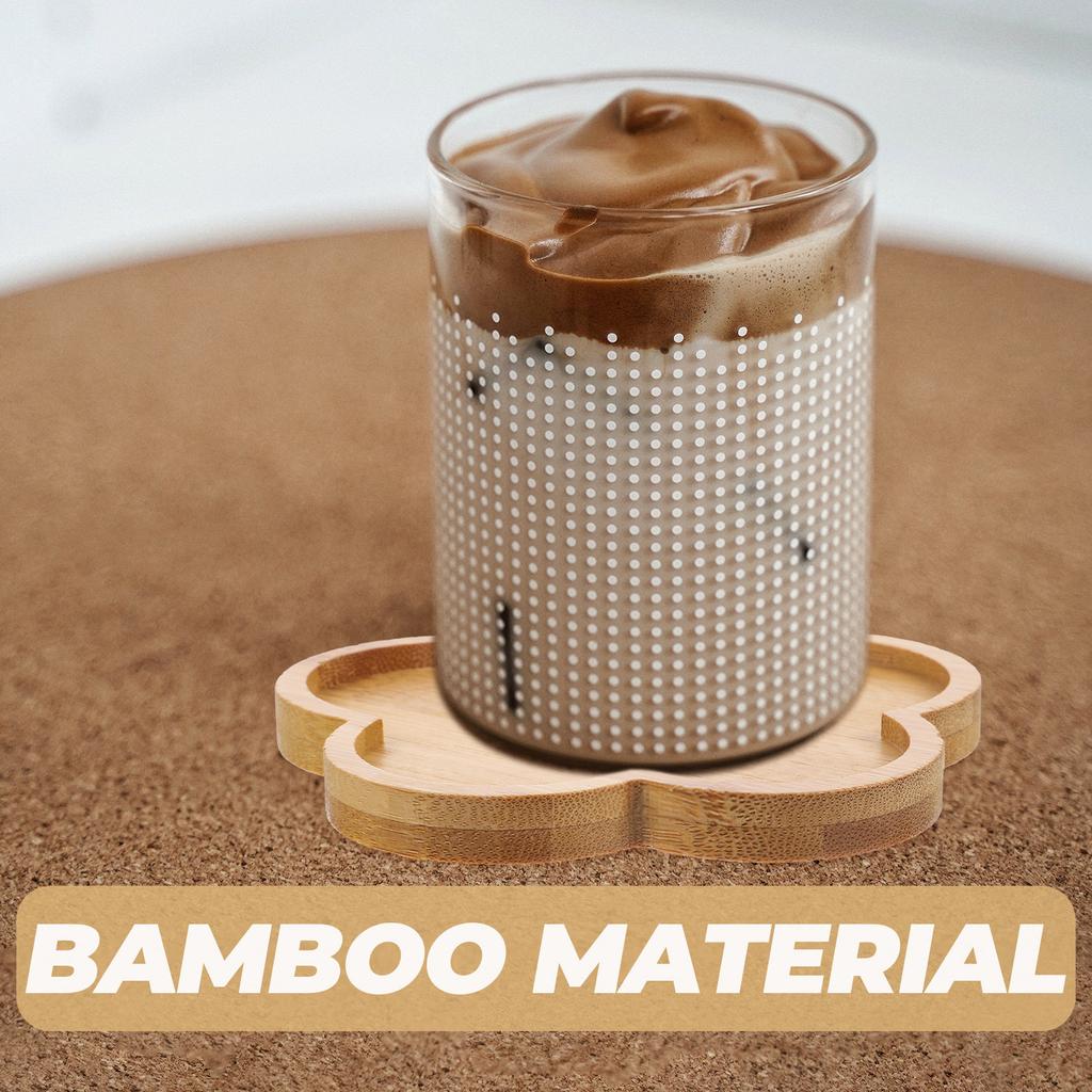 4Pcs Bamboo Plant Saucer Tray for Indoor Outdoor Pots Drip Water Catcher Drainage Tray Flowerpot Protector Non-Slip Eco-Friendly