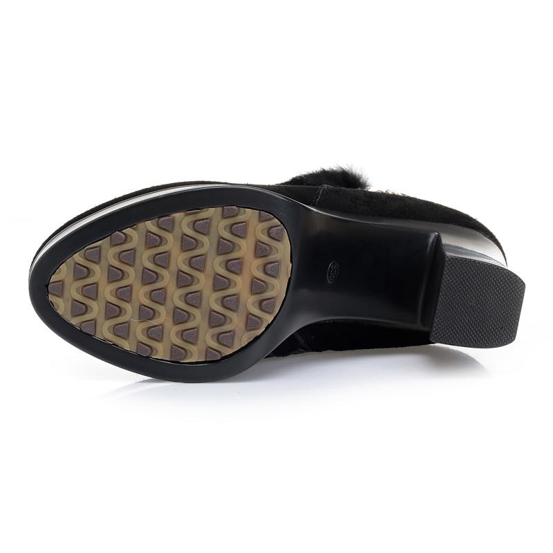Botines de mujer Plataforma negra Botines de cuero genuino Botas de  invierno de pedrería Botas de invierno Mujer comprar a buen precio —  entrega gratuita, reseñas reales con fotos — Joom