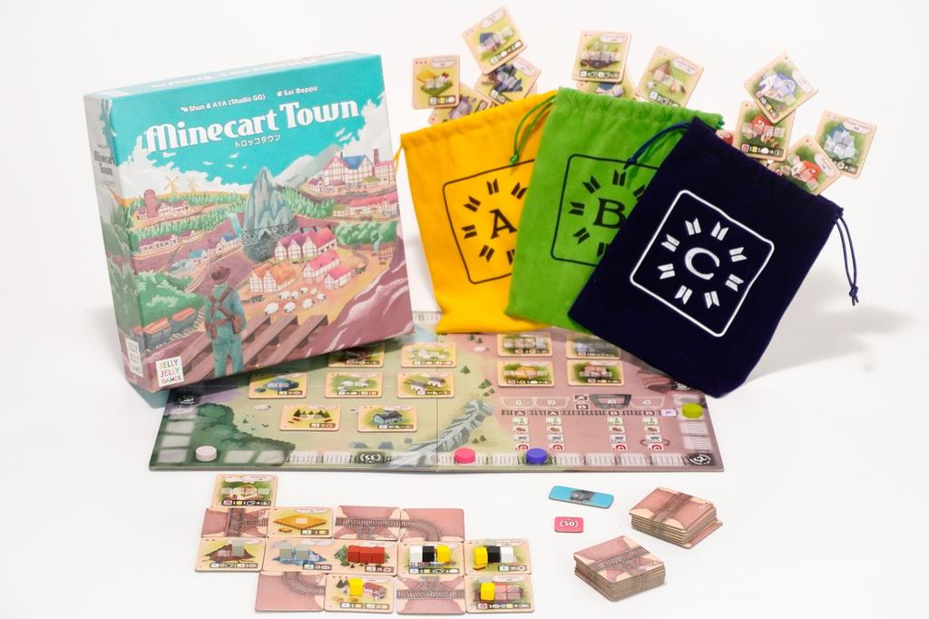 JELLY JELLY GAMES Trolley Town Board Game for Solo Play Support Advanced Rules A Deep Game That Will Keep You Coming Back for Ages 1-4 Players, &