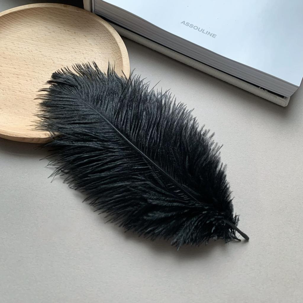 Color ostrich hair 15-20CM ostrich feather Internet celebrity photo background wall feather cake flower arrangement DIY decoration