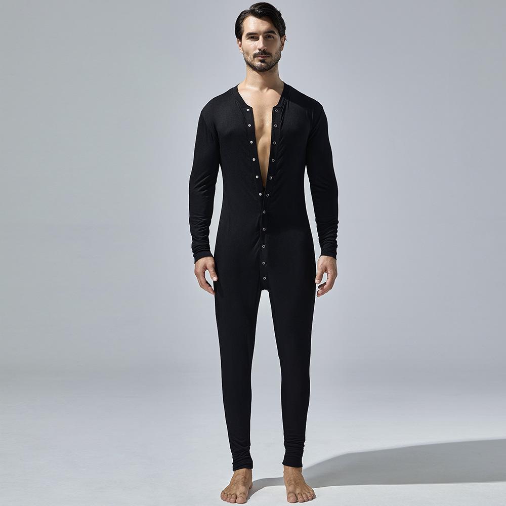 TAUWELL Yeni Günlük Düğmeli Ağ Kısım Tulum Pijama Ev ve Gecelik İçin