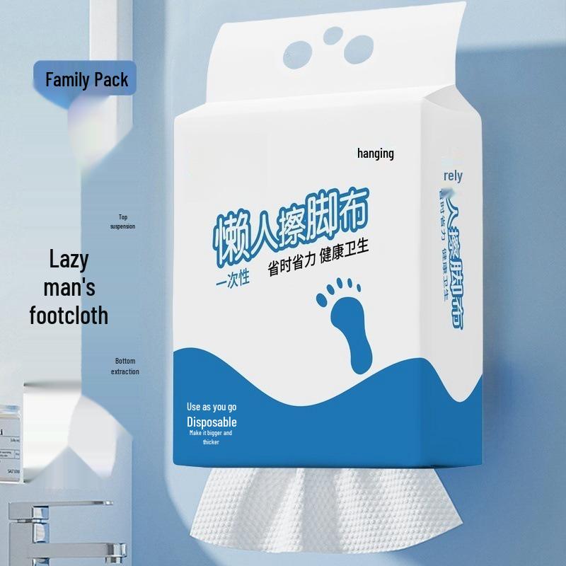 Hanging Bath Towel: Disposable, Absorbent Foot Wiping Cloth for Hotels, Thick and Perfect for Massage.
