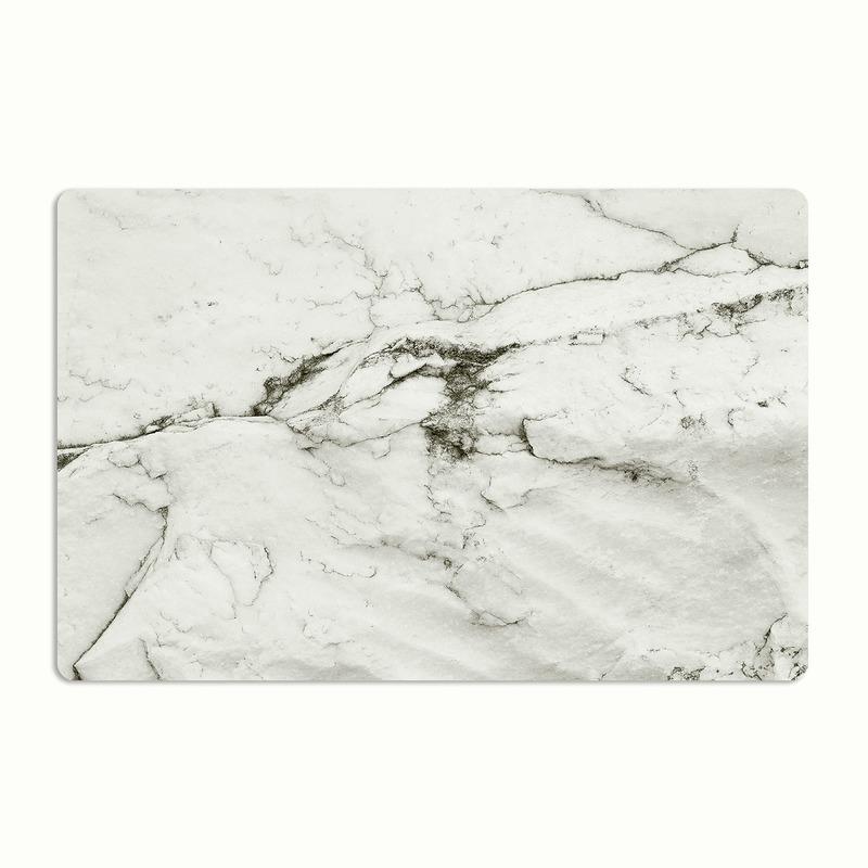 2PCS Marble Effect PVC Placemats Washable Heat Insulation Dining Table Place Mats Decor