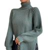 Fall Winter New Neck Warm Knit Sweater Long Sleeve Open Shoulder Soft Comfortable Women's Clothing