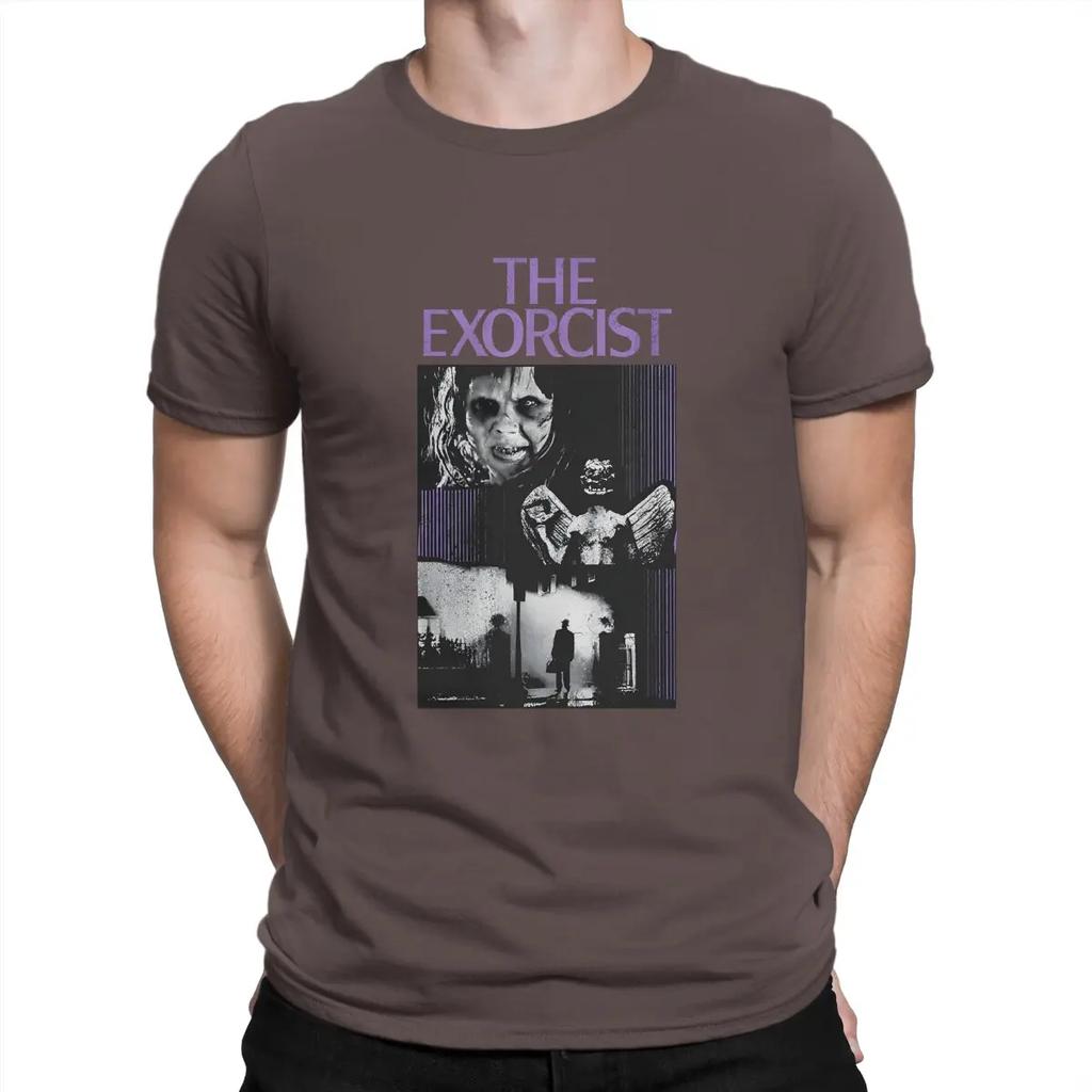 Afraid Man's TShirt T-The Exorcist Crewneck Tops Fabric T Shirt Funny Top Quality Birthday Gifts