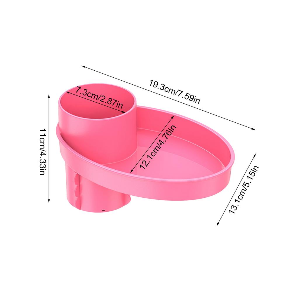 

Car Seat Snack Tray Travel Tray For Kids Car SeatKids Vehicle Cup Holder Plate Car Accessory For Snacks Toys Cups Portable розовый