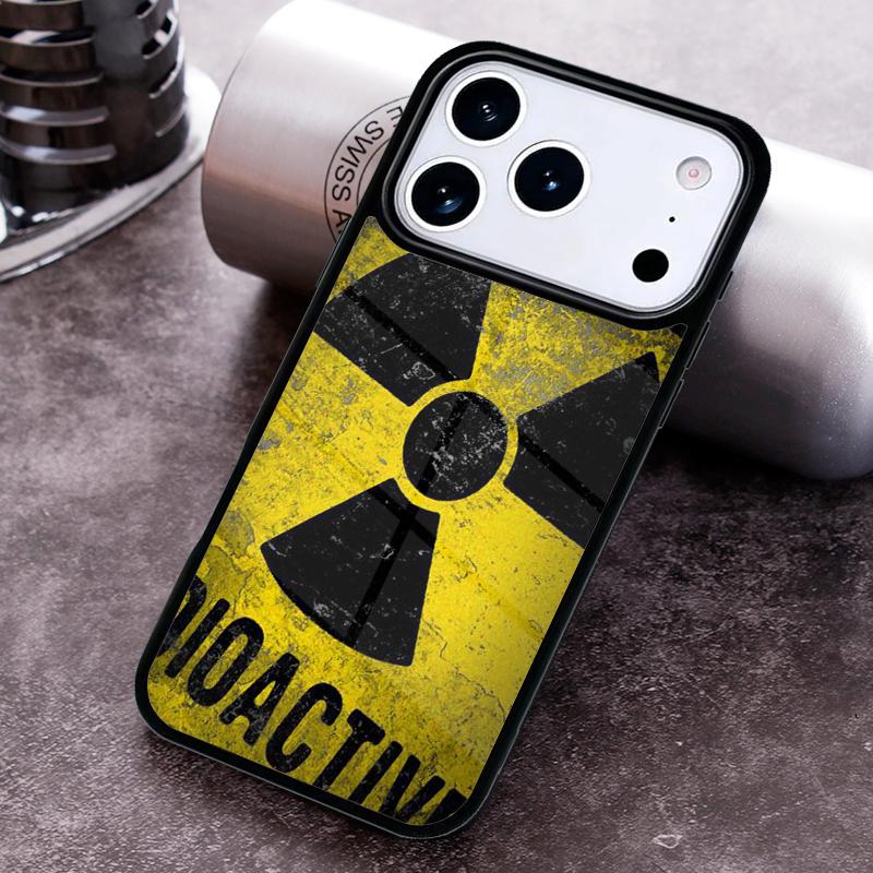 Radioactive warning sign Phone Case for iPhone 17 16 15 Pro Max Air 14 13 12 11 Plus Shockproof Capa Cover