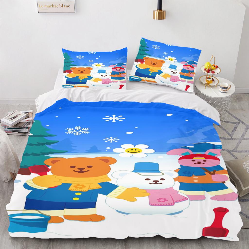 Wiggle Wiggle Duvet Cover Set Comforter Bedding 3D Children'S Bedding Set 3-Piece 1 Quilt Cover King Size