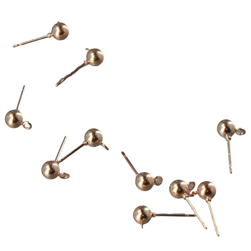 

100 шт. 100 шт. серьги-гвоздики с шариком, круглые гипоаллергенные заколки для ушей, изделия для рукоделия