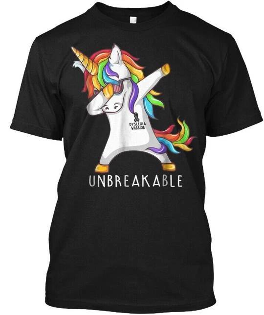 

Unicorn Dyslexia Warrior Unbreakable Shi T shirt Made in the USA Size S to 5XL XL