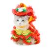 Funny and Quirky Cat Clothes, Spring and Autumn Lion Dance Dog Costume, Same Style, Red Festive New Year Pet Clothing
