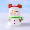 Mini Christmas Figurines Santa Clause Cartoon Snowman Statue Gift Miniature Knick-knacks