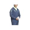 Adidas Quick-Dry Letter Logo Print Stretch Pullover Hooded Long Sleeve Jacket Men jackets Blue IN9006
