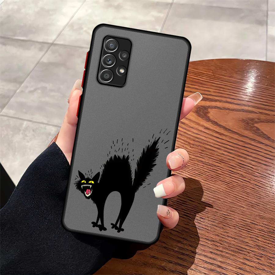 Phone Cover Case for Samsung Galaxy A52S A72 A17 A52 A16 A15 A14 A23 A73 A33 A56 A55 A35 A34 A36 A53 A54 Lrritable Cat