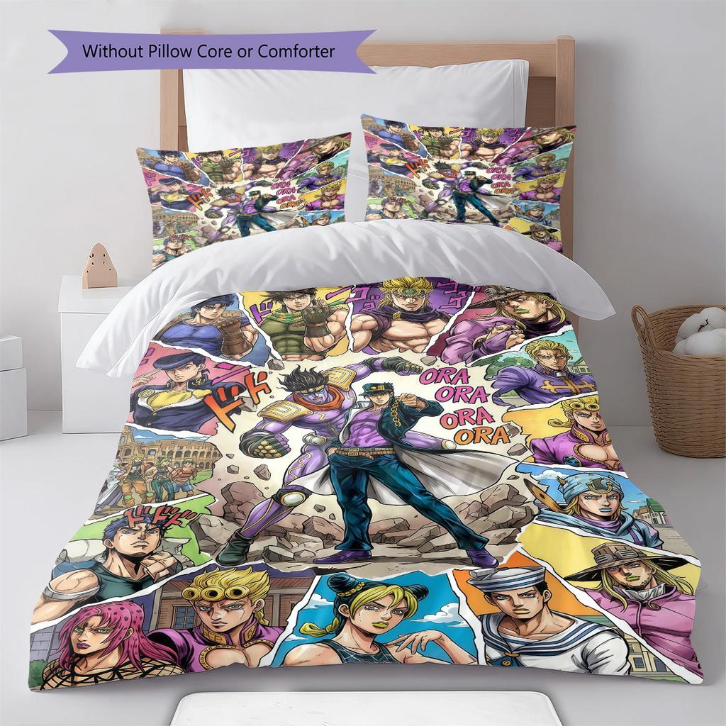 JoJo Anime Comforter Cover Duvet Cover Bedding Set Soft Quilt Cover Bedroom Decorative Home Textile -QJY