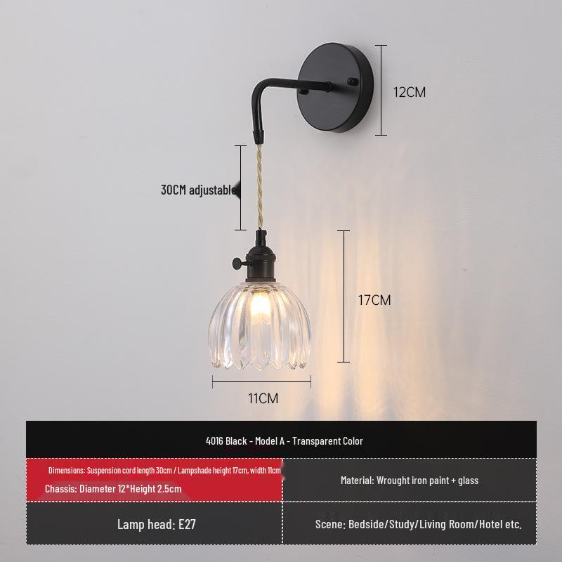 Creative Green Pumpkin Glass Wall Lamp - Wireless Charging for Living and Dining Rooms