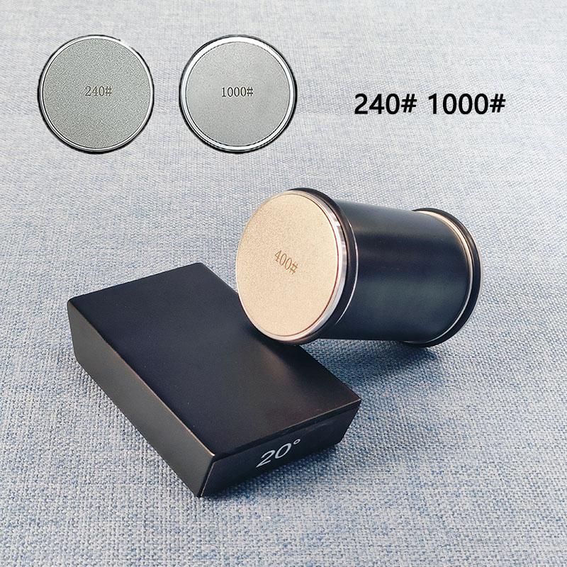 

Роликовая точилка для ножей для ножей с прямым лезвием Набор точилок с магнитным углом 15/20 градусов для кухонных ножей Набор точильных камней 1pcs