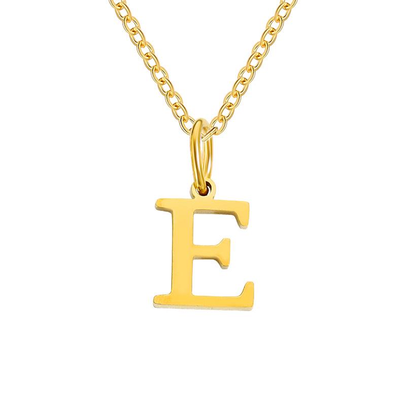 Elegante Collar con Colgante de 26 Letras para Mujer - Diseño Único Cadena para Clavícula de Acero de Titanio