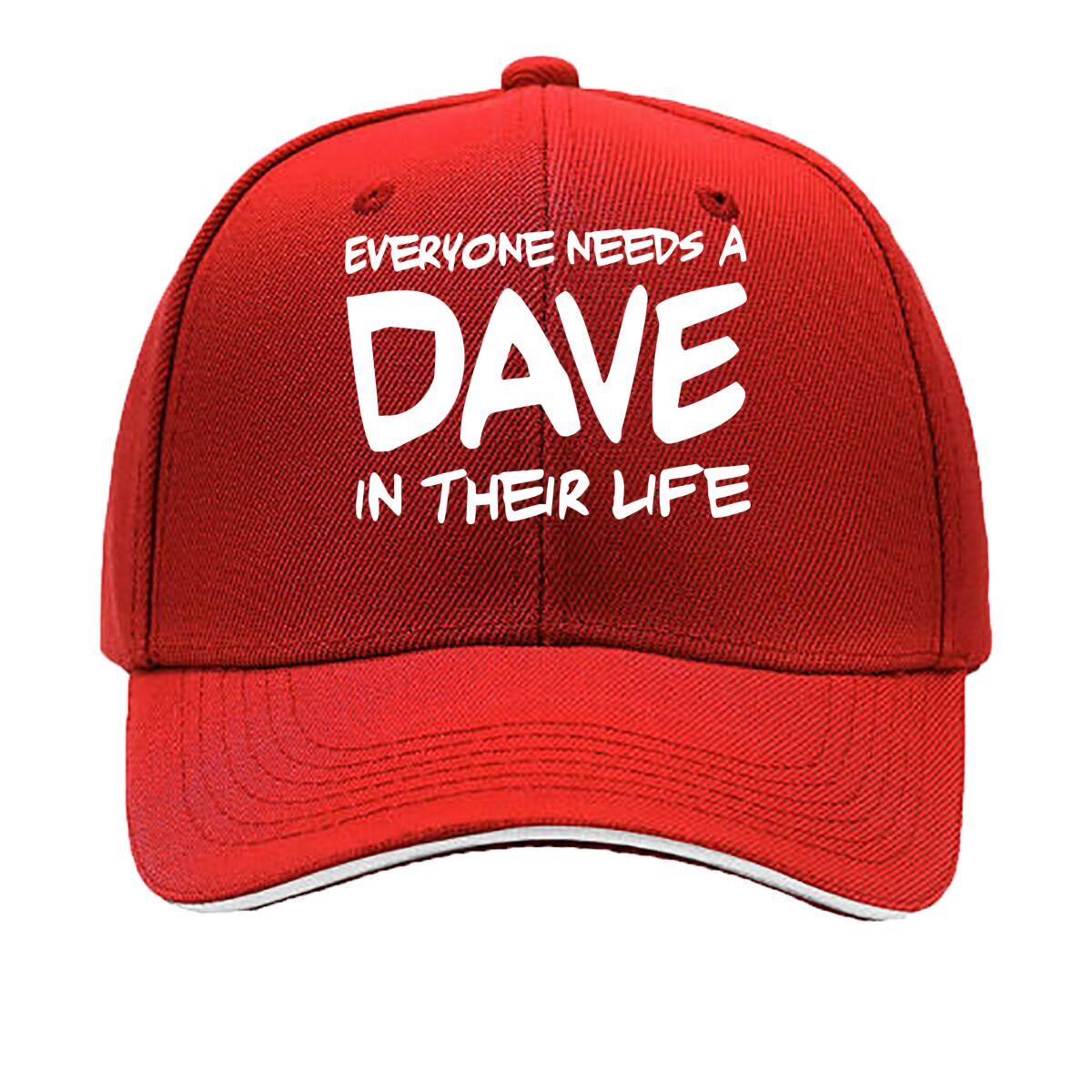 DAVE White Printed American Printed Hat Vintage Dad Hat Unisex Baseball Cap Popular Soft Top Sun Hat Sandwich Baseball Cap One Size