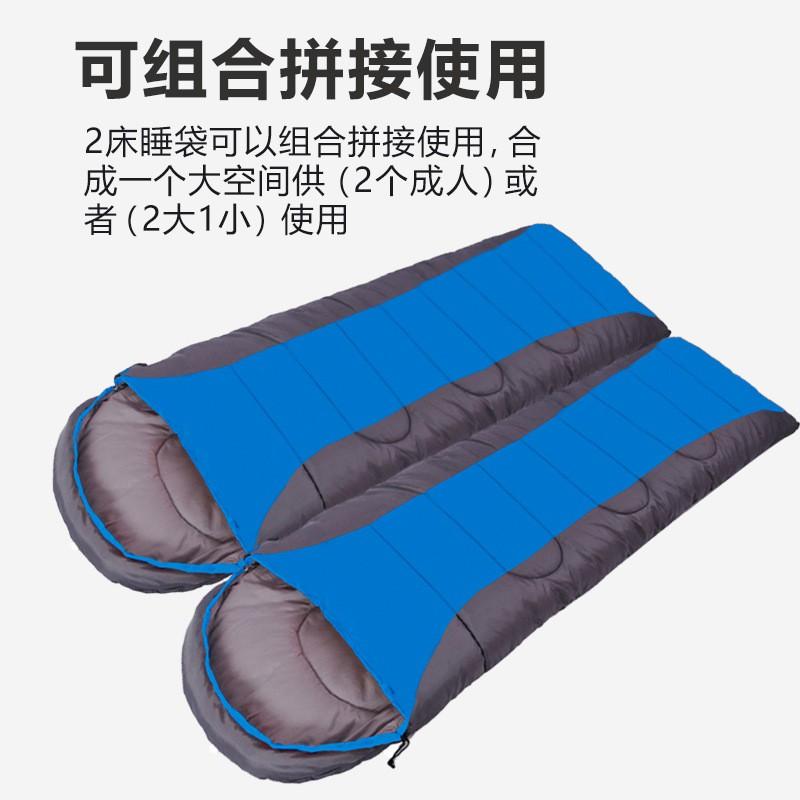 Portable Lightweight Outdoor Camping Sleeping Bag Adults Thickened Blanket Style Hoodless Envelope Design