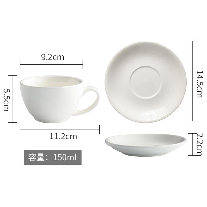 Yaratıcı Renk 150ml Espresso Fincanı ve Tabağı Ev Tatlı Tabağı Çay Fincanı Çift Kupası Hediye Ofis Kupası Masa Üstü Dekorasyonu
