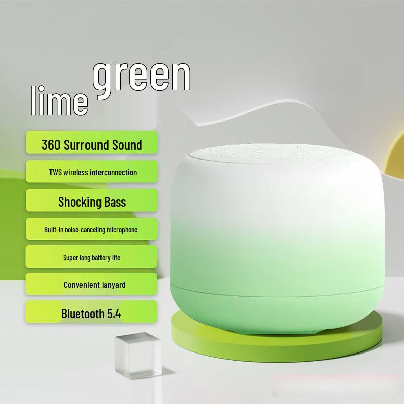 Portable Bluetooth Subwoofer Speaker - High-Quality Sound, Gradient Color, Wireless for Home & Outdoor Use