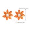Retro Fashion Vintage Alloy Drip Oil Flower Earrings For Women