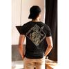 Men's Durable Tactical- Battle Shirt, Featuring A Three-dimensional _give Way_ Design with A Soldier Skull Pattern On The Back