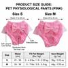 Pink Tone Pet Sanitary Pant Bow Decor Pet Short Pant Dog Physiological Pant  Dog Estrus Care
