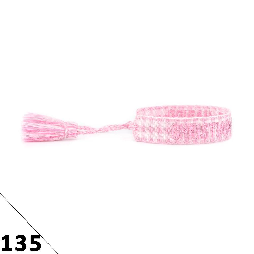 Factory Direct Cross-Border Hand Woven Bracelets Polyester D-Shaped Side White Fringed Ethnic Style Bracelets For Trade