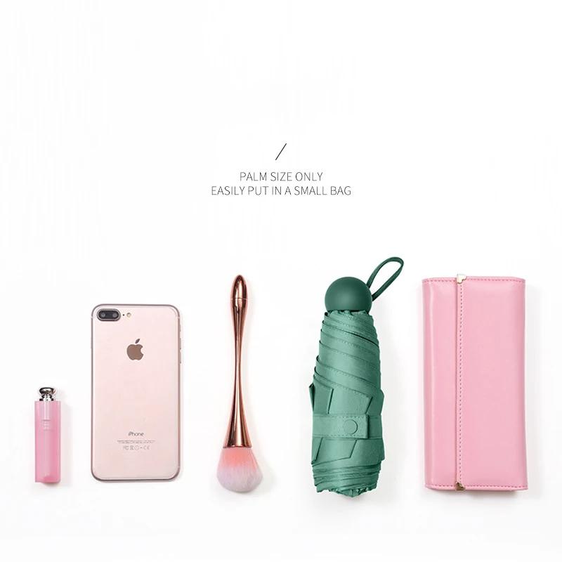 Ultraleichter, kompakter, tragbarer Kapsel-Regenschirm, UV-Schutz, Mini-5-fach-Regenschirm