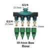 3/4“ Thread 4-Way Tap Hose Water Splitter Valve Zinc alloy Outdoor Faucet For Garden Irrigation Systems