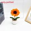 Plush Twisted Rod Sunflower Potted Desktop And Office Decoration Ornament