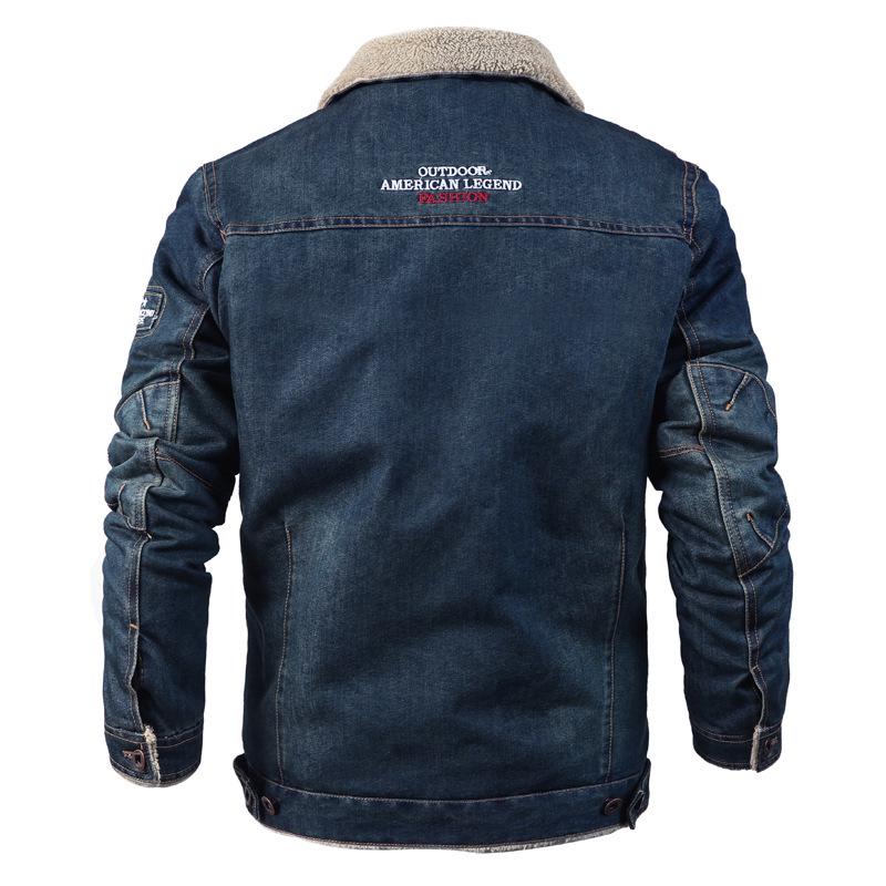 Men Winter Fashion Cowboy Jacket Trendy Warm Fur Liner Denim Thick Jacket Top Coat Mens Jean Jackets Outwear Male Plus Brand Men Clothing