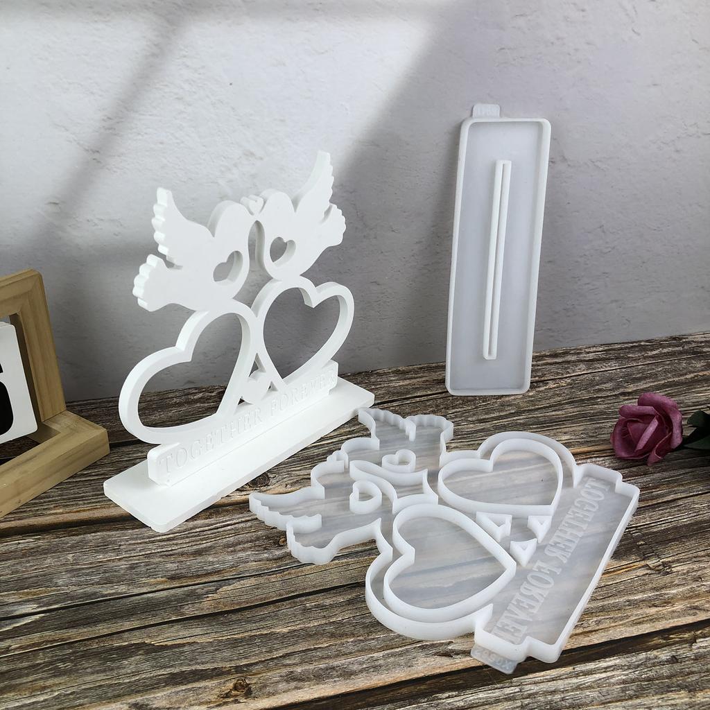 Creative Silicone Resin Moulds Heart Bird Crafting Molds Picture Frames Moulds Craft Molds for Picture Frames Making