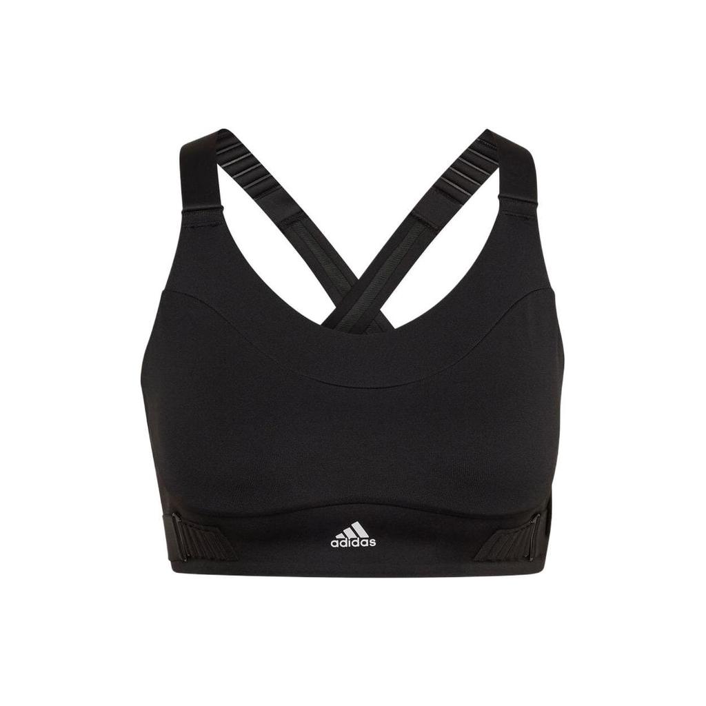 Adidas Solid Color Logo Print Adjustable Strap Sports Bra Women Underwear Black HA0071