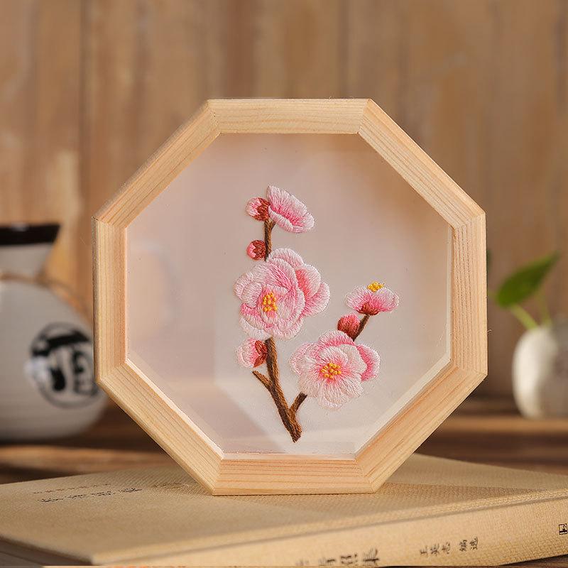 1Set Embroidery Kit Floral Patterns Diy Crafts Cross Stitch Kits Embroidery Needlework Handmade for Beginner Sewing Home Decor
