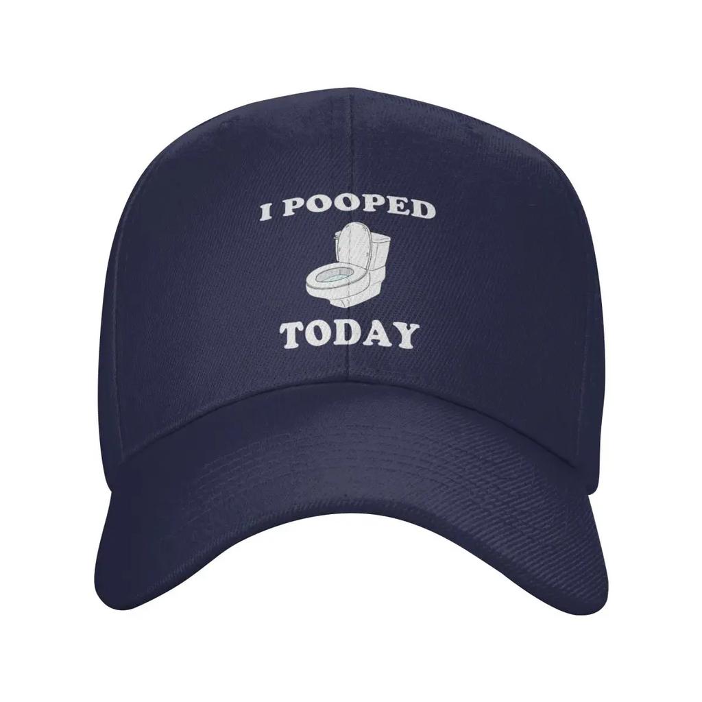 Custom Classic I Pooped Today Baseball Cap for Women Unisex Adjustable Dad Hat PerforUnisexce Snapback Caps