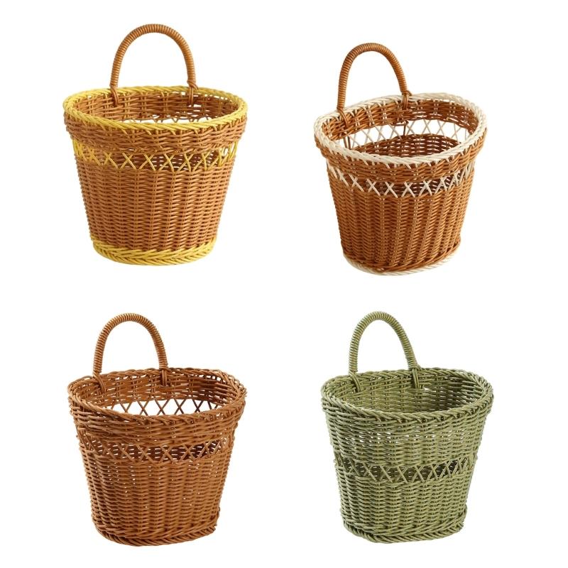 Space Saving Wall Basket With Breathable Handwoven Design Gingers Garlic Storage Container Kitchen Organizer