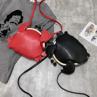 New Niche Design One-shoulder Crossbody Bag Cute Red Crab Bag Personalized Ear Clip Bag
