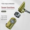 Multifunctional Outdoor Survival Whistle: 7-in-1 with LED Light, Thermometer, and Compass
