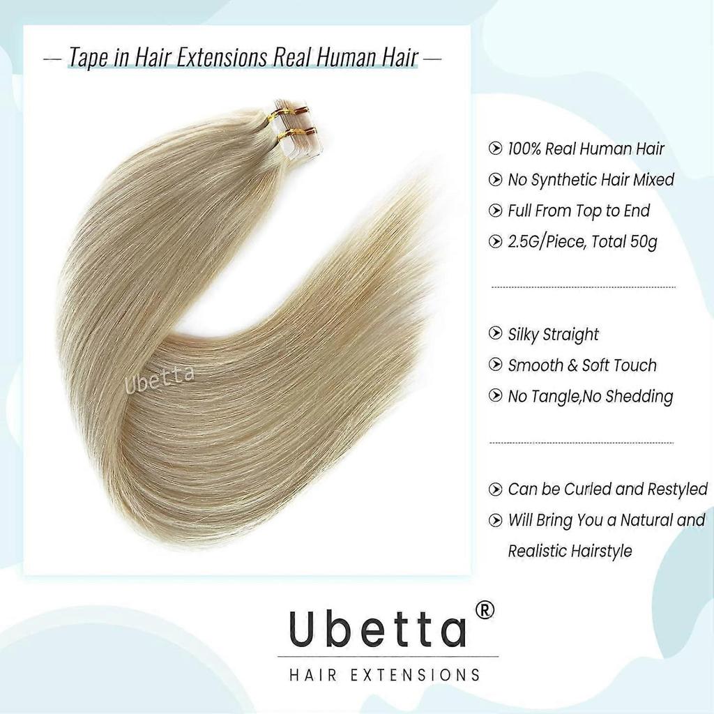 Estensioni Capelli Biondi Capelli Veri Umani Tape in Extensions per Donne, 50G Tape in