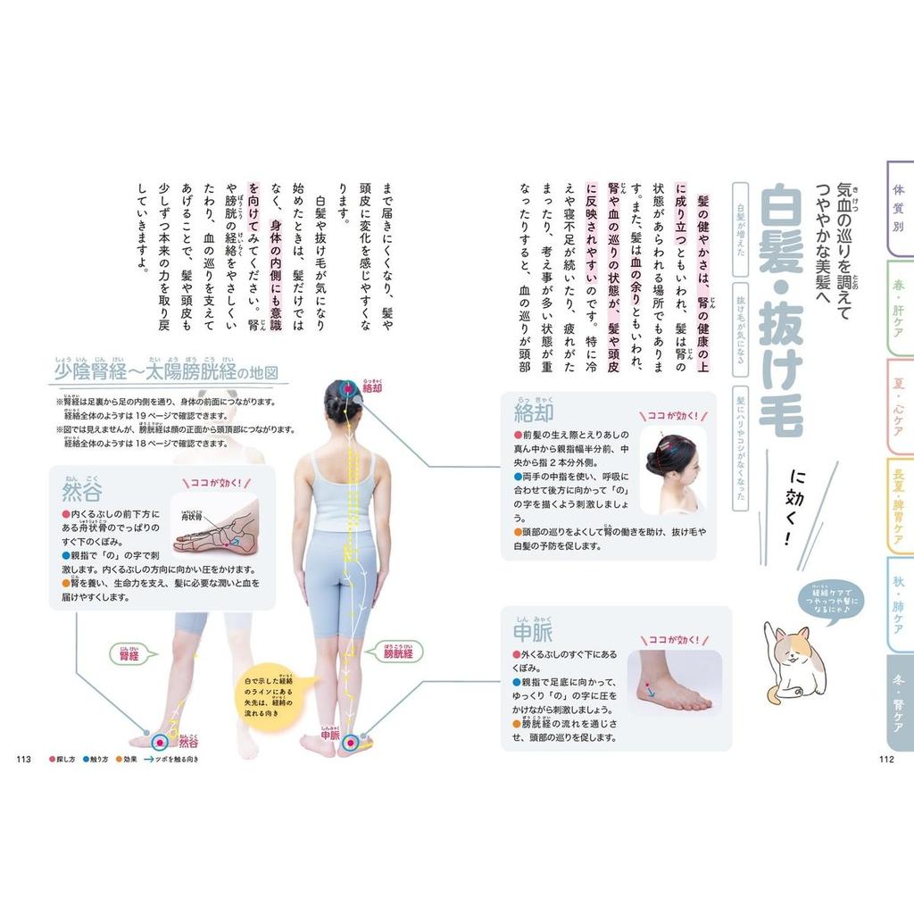 KADOKAWA Meridian Points Connection Map Book Japanese Self-Care Guide for Physical Fatigue