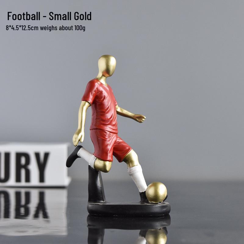 Elegant Mini Football Player Figurine for Home Decor