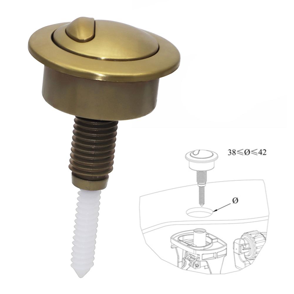 Elegantní kartáčované zlaté splachovací tlačítko pro WC pro systém Twyford 49 Dual Flush