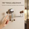 Sugkoppskrok, Multifunktionell väggmonterad roterande krok, Inget behov av borrning, Väggmonterad badrumskrok, Klädkrok