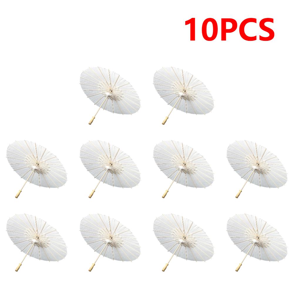 2-10PCS Parasol Umbrellas for Wedding Photography Props 60cm DIY White Paper Umbrella Summer Party Beach Baby Shower Decor