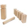 Gioco da esterno in stile nordico, set in legno per il lancio del Kubbu per giardini e prati, sport all'aperto per famiglie e gruppi numerosi, adatto ai bambini