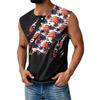 Men's Summer Independence Day Printed Sports Button Pocket Sleeveless Tank Top