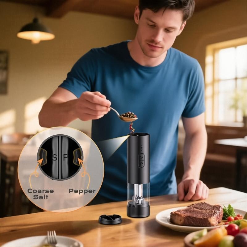 

Electric Salt And Peppers Grinder Set Touch Operation Multiple Bright Color Accuracy Grindings For Home Cooks China Mainland